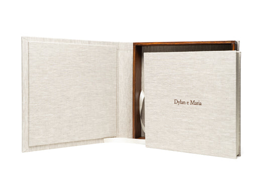 Album in Tela di Cotone Naturale | Con bauletto abbinato